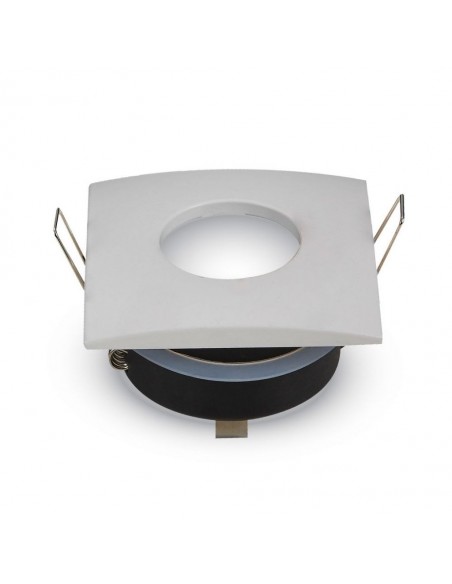 3615-Portafaretto LED da Incasso Quadrato GU e GU MR Colore Bianco IP-1