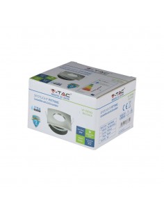 3616-Portafaretto LED da Incasso Quadrato GU e GU MR Colore Nichel Satinato IP-1 2