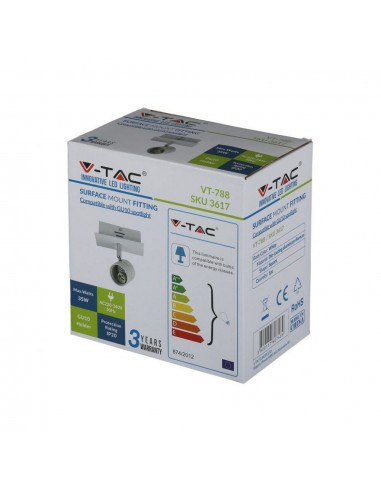 3617-Portafaretto LED da Incasso GU Colore Bianco Orientabile-2