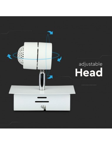 3617-Portafaretto LED da Incasso GU Colore Bianco Orientabile-6