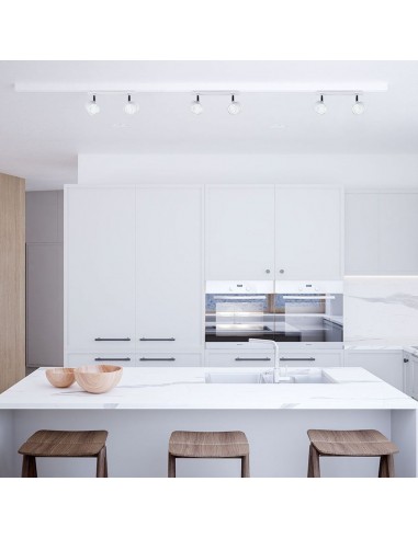 3618-Portafaretto LED Doppio da Incasso xGU e GU MR Colore Bianco Orientabile-4