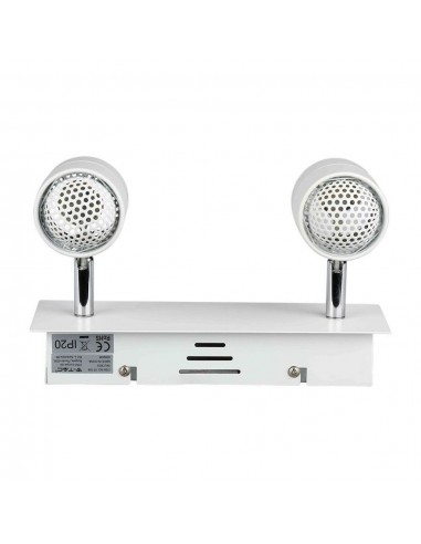 3618-Portafaretto LED Doppio da Incasso xGU e GU MR Colore Bianco Orientabile-7