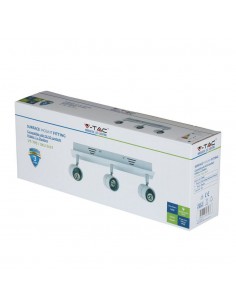 3619-Portafaretto LED Triplo da Incasso xGU e GU MR Colore Bianco Orientabile-1 2