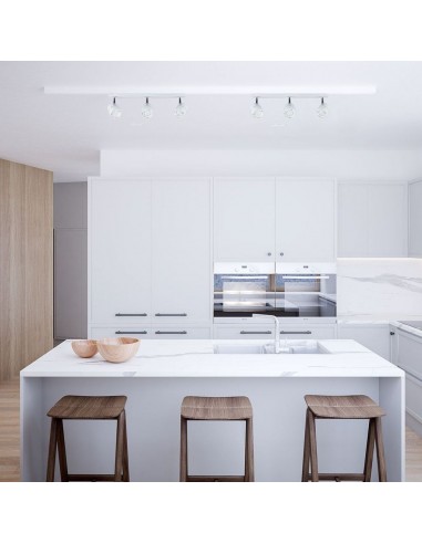 3619-Portafaretto LED Triplo da Incasso xGU e GU MR Colore Bianco Orientabile-4