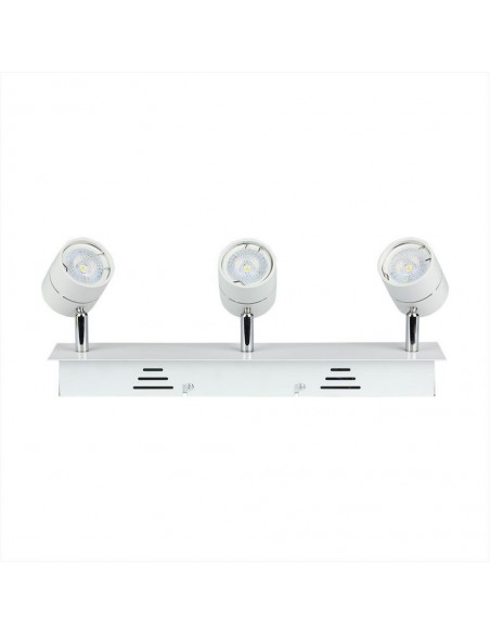 3619-Portafaretto LED Triplo da Incasso xGU e GU MR Colore Bianco Orientabile-7