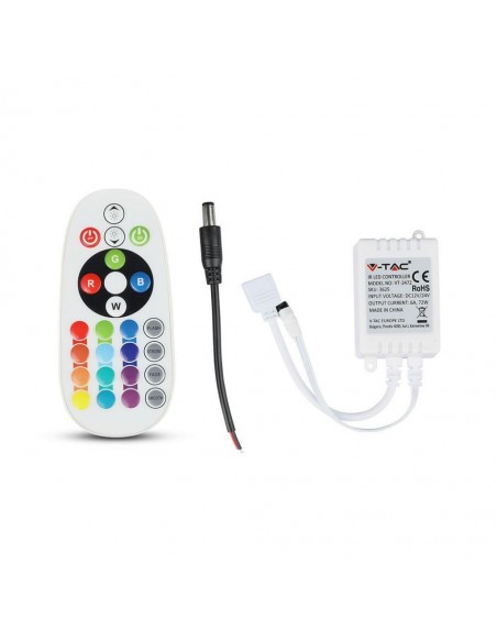 3625-Controller Dimmer Infrarossi IR per Strip LED RGB  Canali V/V A con Telecomando  Tasti-1