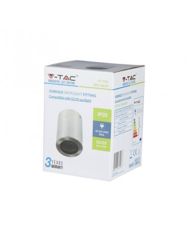 3629-Portafaretto LED Montaggio a Plafone Rotondo GU e GU MR Colore Nichel Satinato Orientabile-2