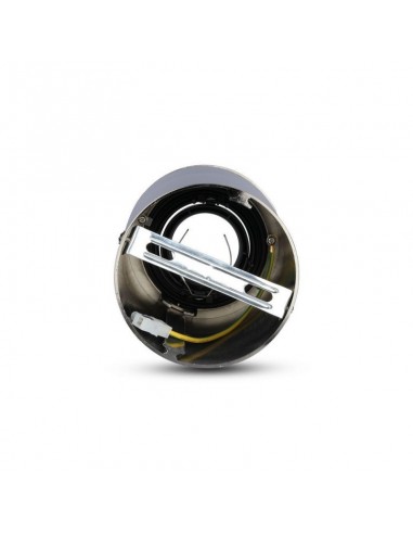 3629-Portafaretto LED Montaggio a Plafone Rotondo GU e GU MR Colore Nichel Satinato Orientabile-6