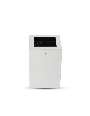 3630-Portafaretto LED Montaggio a Plafone Quadrato GU e GU MR Colore Bianco Orientabile-7