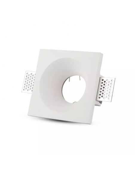 3641-Portafaretto LED da Incasso Quadrato GU e GU MR Corpo in Gesso Bianco-6