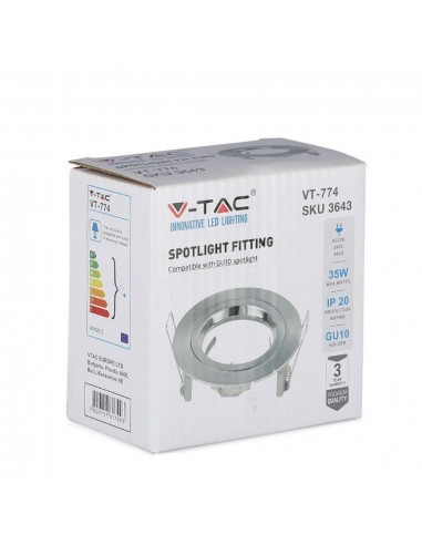 3643-Portafaretto LED da Incasso Rotondo GU e GU MR Colore Nichel Satinato-2