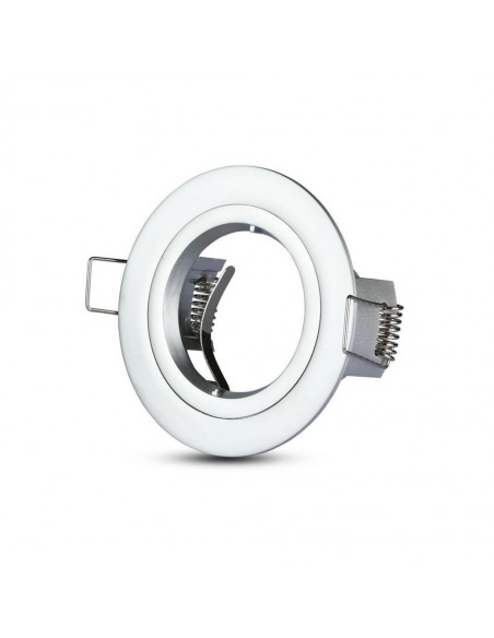 3644-Portafaretto LED da Incasso Rotondo GU e GU MR Colore Grigio-1