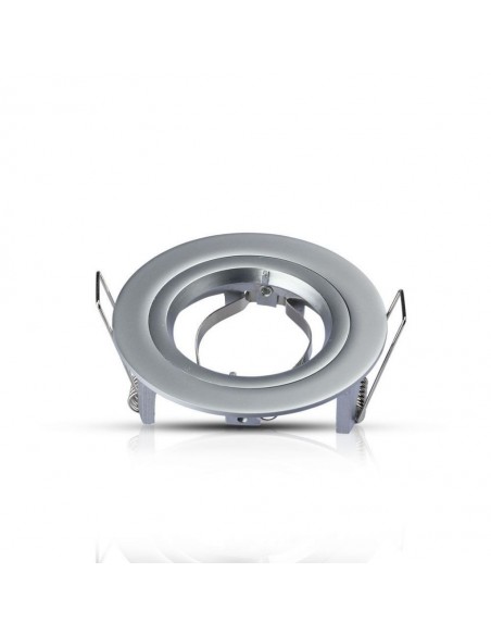 3644-Portafaretto LED da Incasso Rotondo GU e GU MR Colore Grigio-7