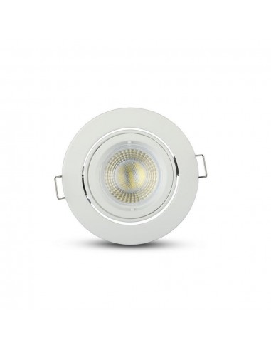 3645-Portafaretto LED da Incasso Rotondo GU e GU MR Colore Bianco Orientabile-7