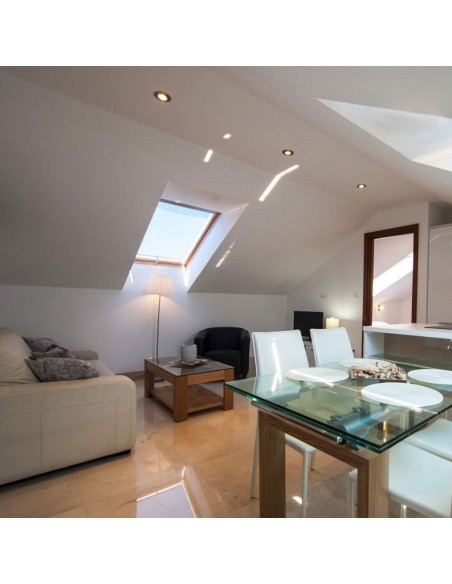 3646-Portafaretto LED da Incasso Rotondo GU e GU MR Colore Nichel Satinato Orientabile-4