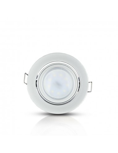 3647-Portafaretto LED da Incasso Rotondo GU e GU MR Colore Grigio Orientabile-7