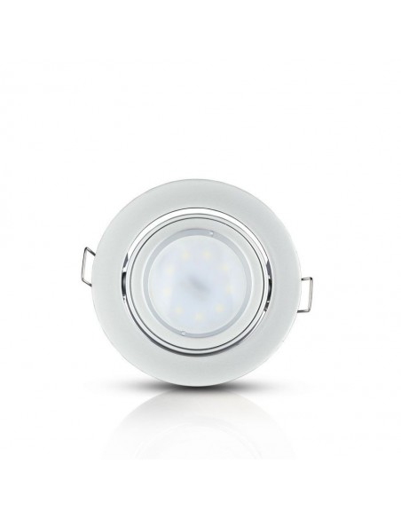 3647-Portafaretto LED da Incasso Rotondo GU e GU MR Colore Grigio Orientabile-7