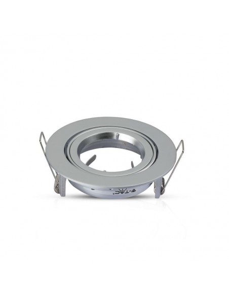Portafaretto LED da Incasso Rotondo GU10 e GU5.3 (MR16) Grigio Orientabile