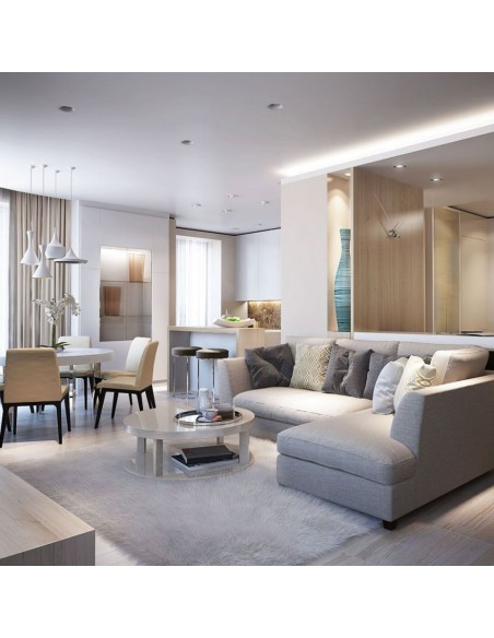 3654-Portafaretto LED da Incasso Rotondo GU e GU MR Corpo in Gesso Bianco-4