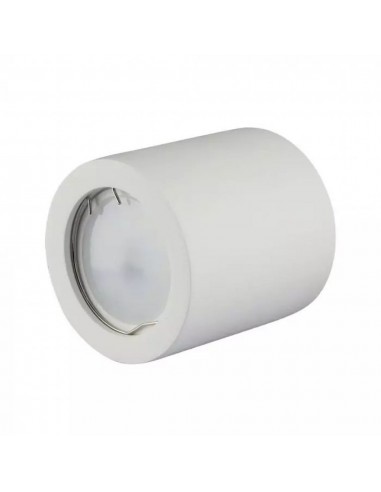 3665-Portafaretto LED Montaggio a Plafone Rotondo GU e GU MR Corpo in Gesso Bianco-7