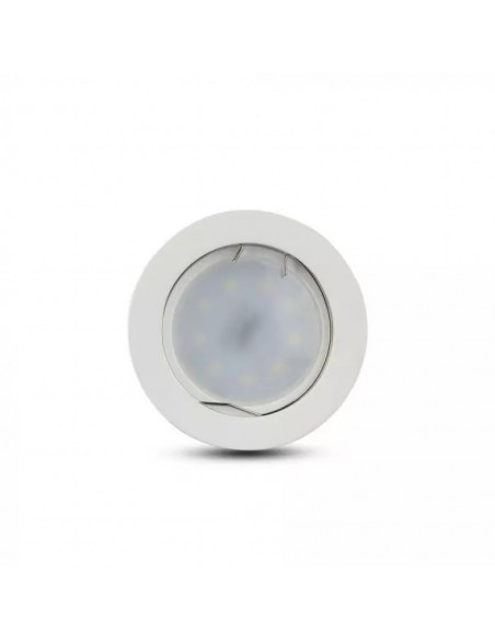 Portafaretto LED Montaggio a Plafone Rotondo GU10 e GU5.3 (MR16) Corpo in Gesso Bianco