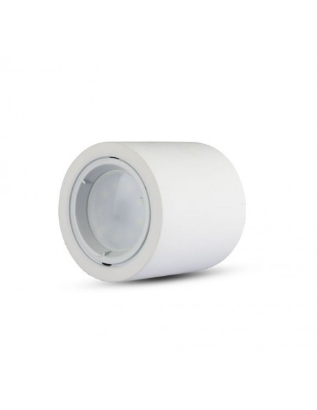 3667-Portafaretto LED Montaggio a Plafone Rotondo GU e GU MR Corpo in Gesso Bianco-1