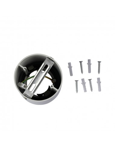 3669-Portafaretto LED Montaggio a Plafone Rotondo GU e GU MR Corpo in Alluminio Colore Bianco IP-6