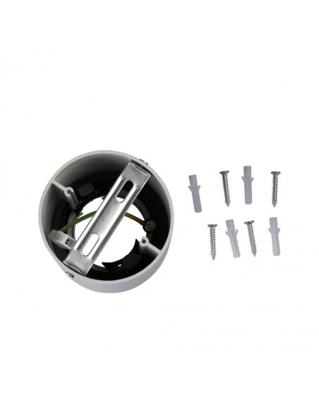 3669-Portafaretto LED Montaggio a Plafone Rotondo GU e GU MR Corpo in Alluminio Colore Bianco IP-6