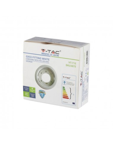 3675-Portafaretto LED da Incasso Rotondo GX Colore Bianco-2