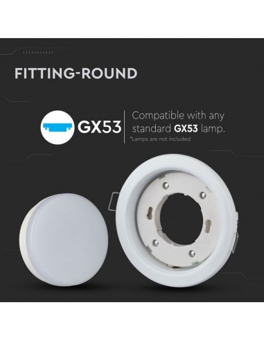 3675-Portafaretto LED da Incasso Rotondo GX Colore Bianco-5