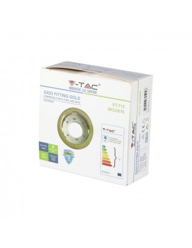 3676-Portafaretto LED da Incasso Rotondo GX Colore Oro-2