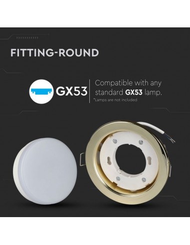3676-Portafaretto LED da Incasso Rotondo GX Colore Oro-5