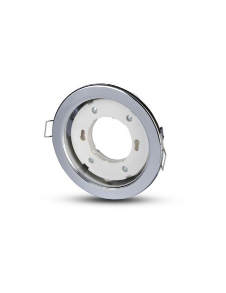 3677-Portafaretto LED da Incasso Rotondo GX Colore Cromato-1