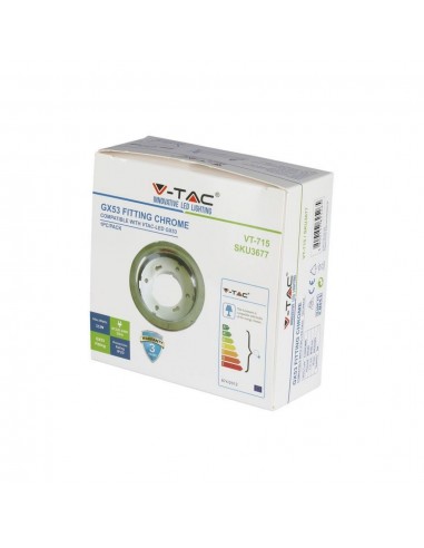 3677-Portafaretto LED da Incasso Rotondo GX Colore Cromato-2