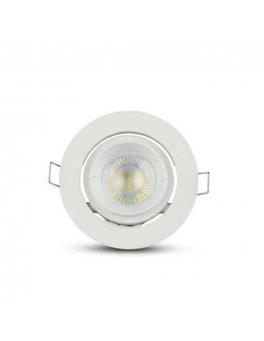 3689-Portafaretto LED da Incasso Rotondo GU e GU MR Colore Bianco Orientabile-7