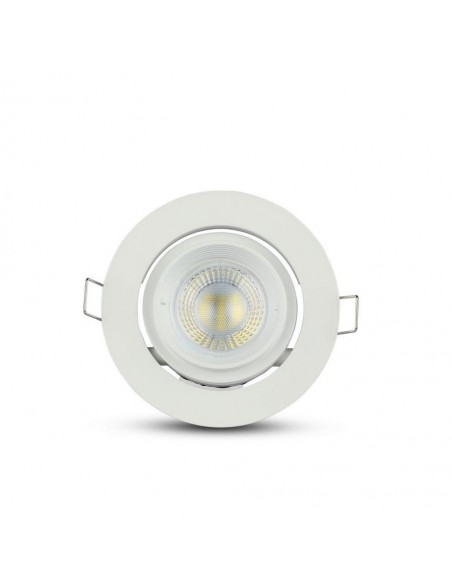 3689-Portafaretto LED da Incasso Rotondo GU e GU MR Colore Bianco Orientabile-7