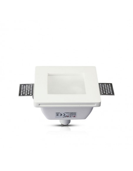 3691-Portafaretto LED Montaggio a Incasso Quadrato GU e GU MR Corpo in Gesso Copertura Satinata-3