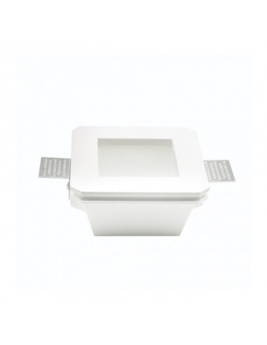 3691-Portafaretto LED Montaggio a Incasso Quadrato GU e GU MR Corpo in Gesso Copertura Satinata-6
