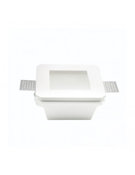 3691-Portafaretto LED Montaggio a Incasso Quadrato GU e GU MR Corpo in Gesso Copertura Satinata-6