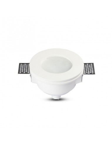 3692-Portafaretto LED Montaggio a Incasso Rotondo GU e GU MR Corpo in Gesso Copertura Satinata-6