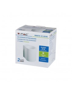 3694-Portafaretto LED da Muro Rotondo G Corpo in Gesso-1 2