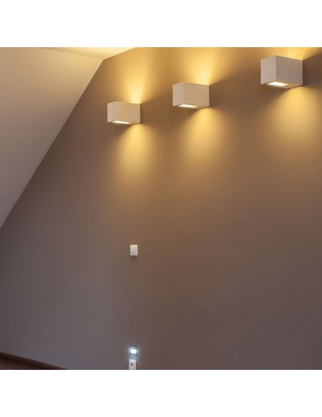3695-Portafaretto LED da Muro Quadrato G Corpo in Gesso-4