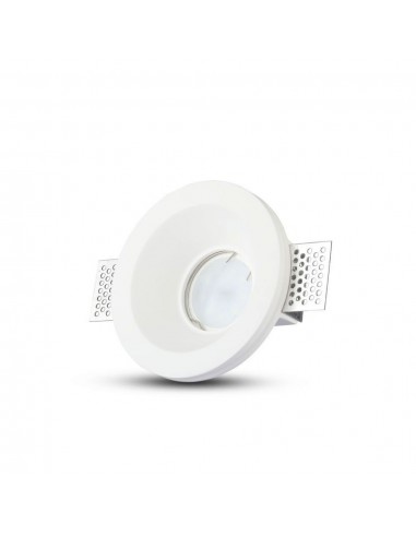 3697-Portafaretto LED da Incasso Rotondo GU e GU MR Corpo in Gesso Bianco-7