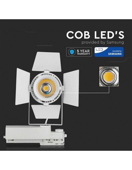 370-Faretto LED da Binario Chip Samsung  Colore Bianco -5