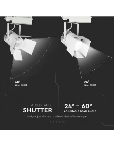 370-Faretto LED da Binario Chip Samsung  Colore Bianco -7