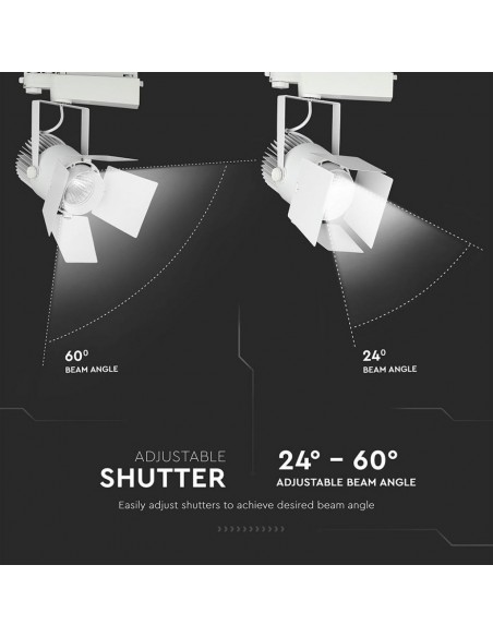 370-Faretto LED da Binario Chip Samsung  Colore Bianco -7