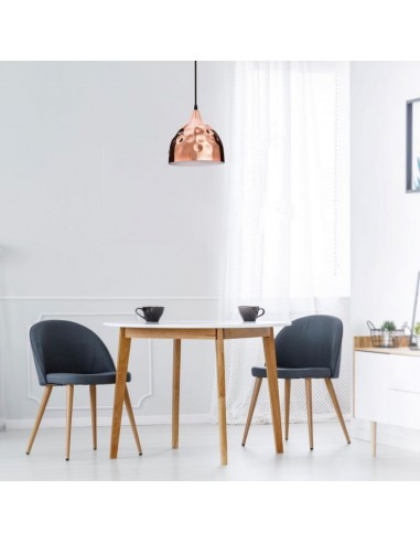 3715-Lampadario LED a Goccia in Metallo con Portalampada E Max  Colore Oro Rosa a Specchio d mm-4