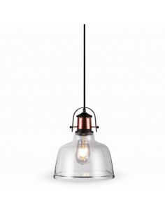 3727-Lampadario LED in Vetro e Metallo con Portalampada E Max  Colore Trasparente-1