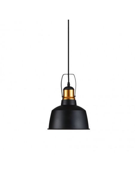 3728-Lampadario LED Vintage in Metallo con Portalampada E Max  Colore Nero-1