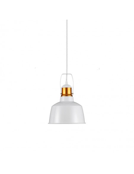 3729-Lampadario LED Vintage in Metallo con Portalampada E Max  Colore Bianco-1